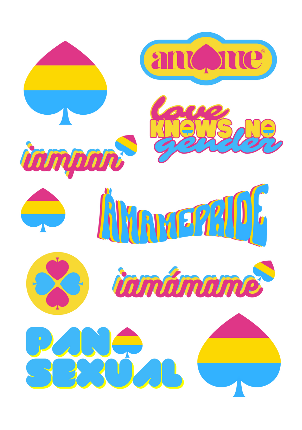 Pansexual Sticker Set